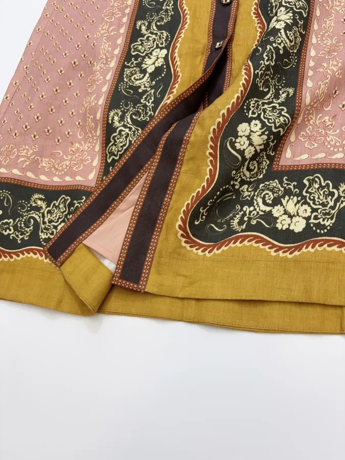 ALEMAIS Contrast-print skirt in As Shown, product view 15