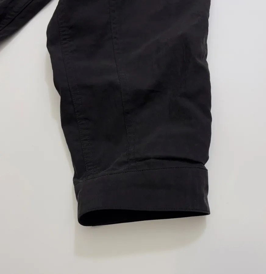 LEMAIRE Minimalist relaxed-fit zip-up jacket with natural crinkle texture and stand-up collar in As Shown, product view 06