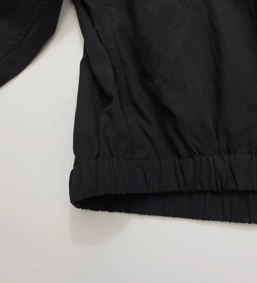 LEMAIRE Minimalist relaxed-fit zip-up jacket with natural crinkle texture and stand-up collar in As Shown, product view 08