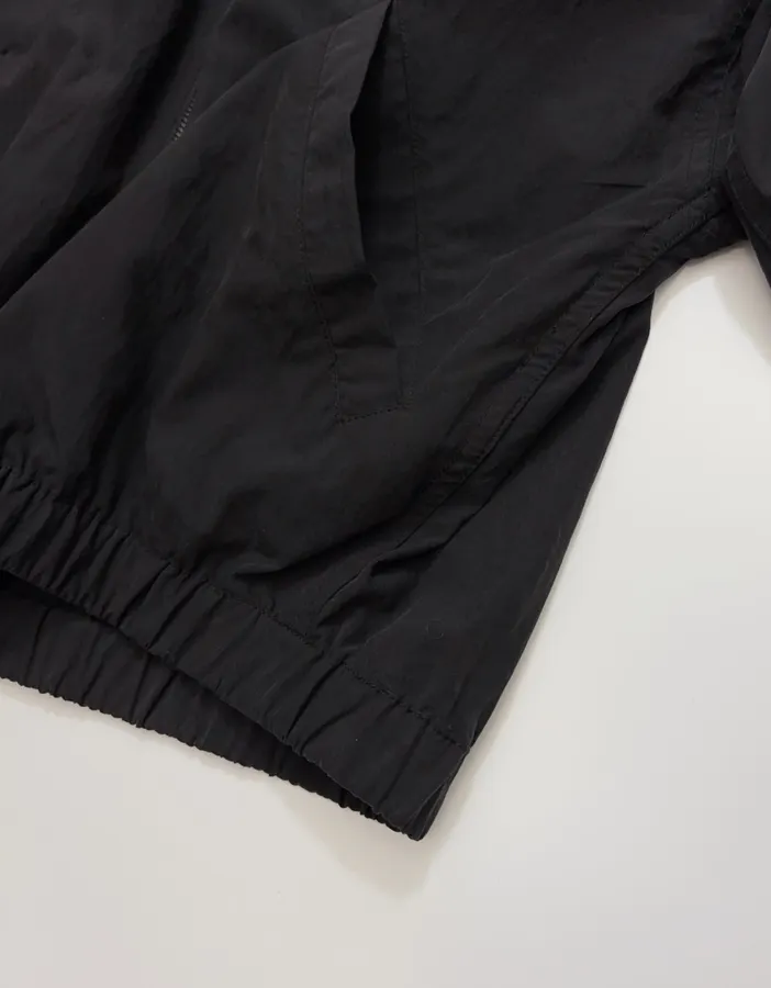 LEMAIRE Minimalist relaxed-fit zip-up jacket with natural crinkle texture and stand-up collar in As Shown, product view 10