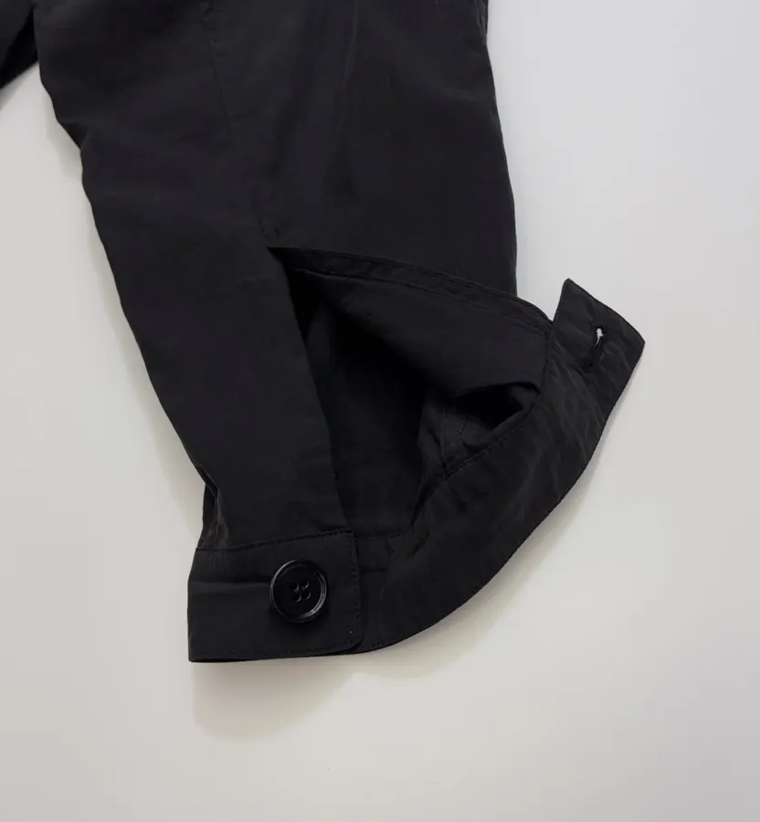 LEMAIRE Minimalist relaxed-fit zip-up jacket with natural crinkle texture and stand-up collar in As Shown, product view 18