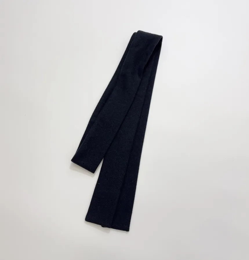 YOEY Navy Belted Short-Sleeve Long Coat in Navy, product view 19
