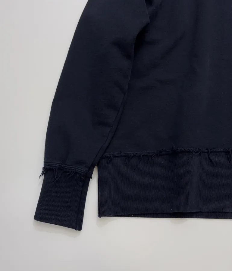 Oversized hoodie with layered brim and raw-edge detailing in As Shown, product view 08