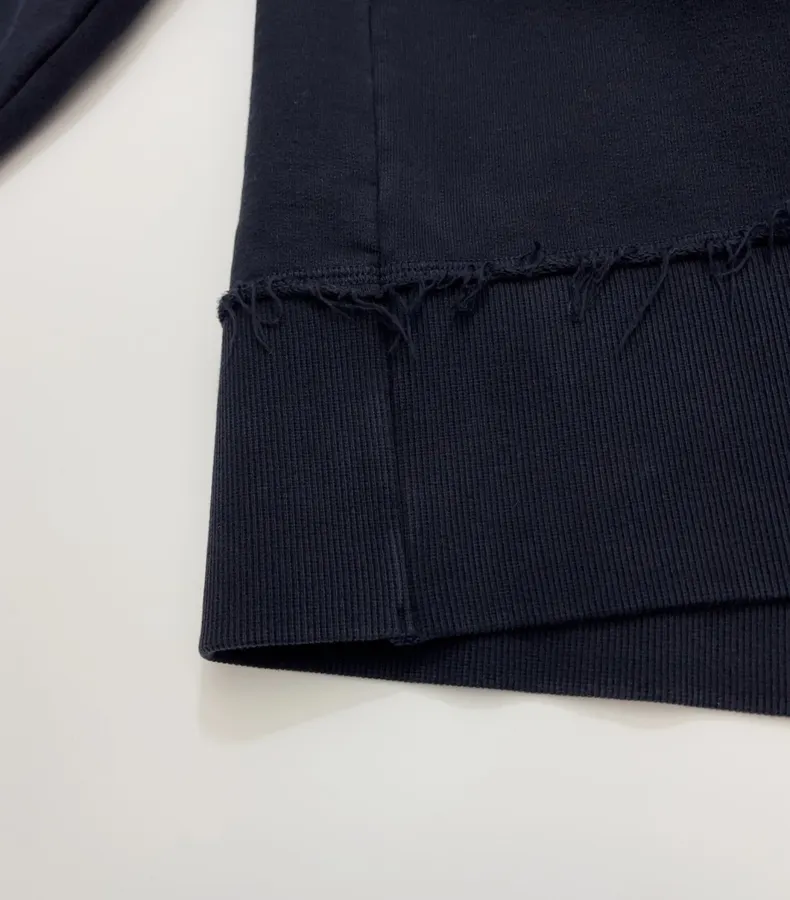Oversized hoodie with layered brim and raw-edge detailing in As Shown, product view 09