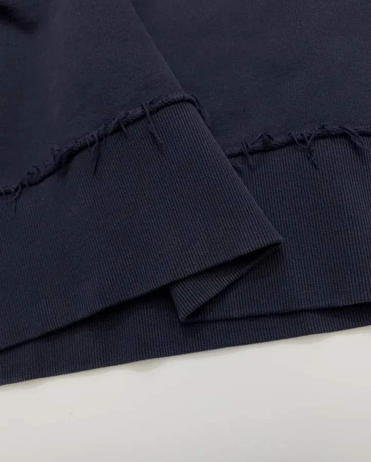 Oversized hoodie with layered brim and raw-edge detailing in As Shown, product view 10