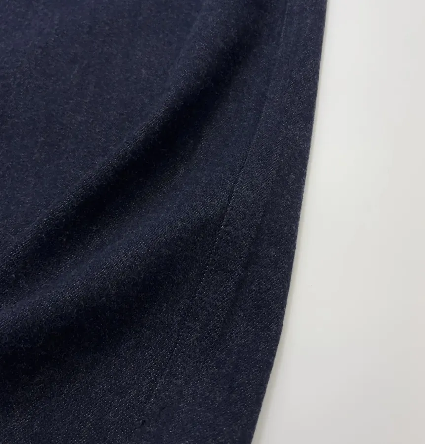 Minimalist retro dark-blue tailored wide-leg jeans with patch pockets in Navy, product view 09