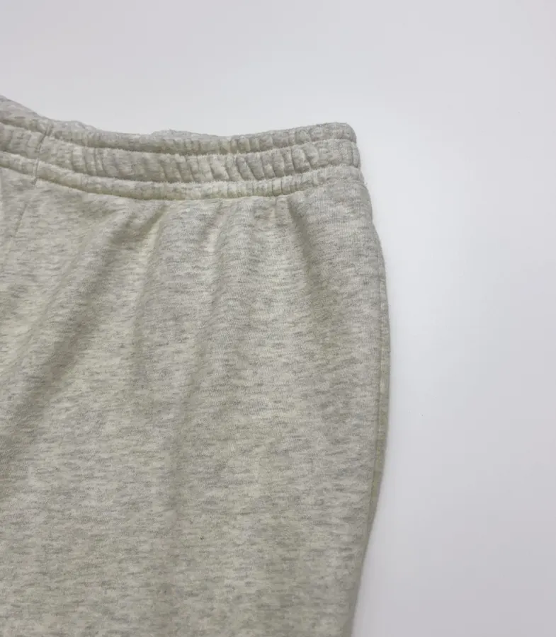 Light Grey Elastic-Waist Straight-Leg Trousers in Light Grey, product view 03