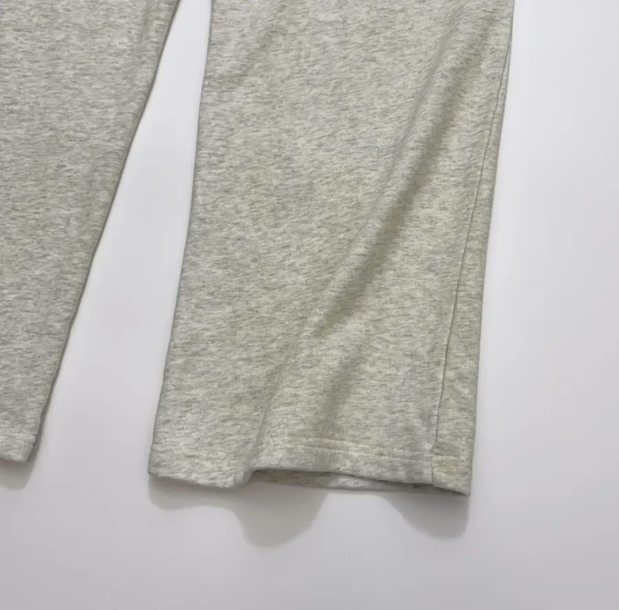 Light Grey Elastic-Waist Straight-Leg Trousers in Light Grey, product view 08