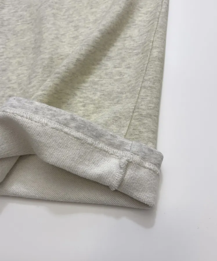 Light Grey Elastic-Waist Straight-Leg Trousers in Light Grey, product view 10