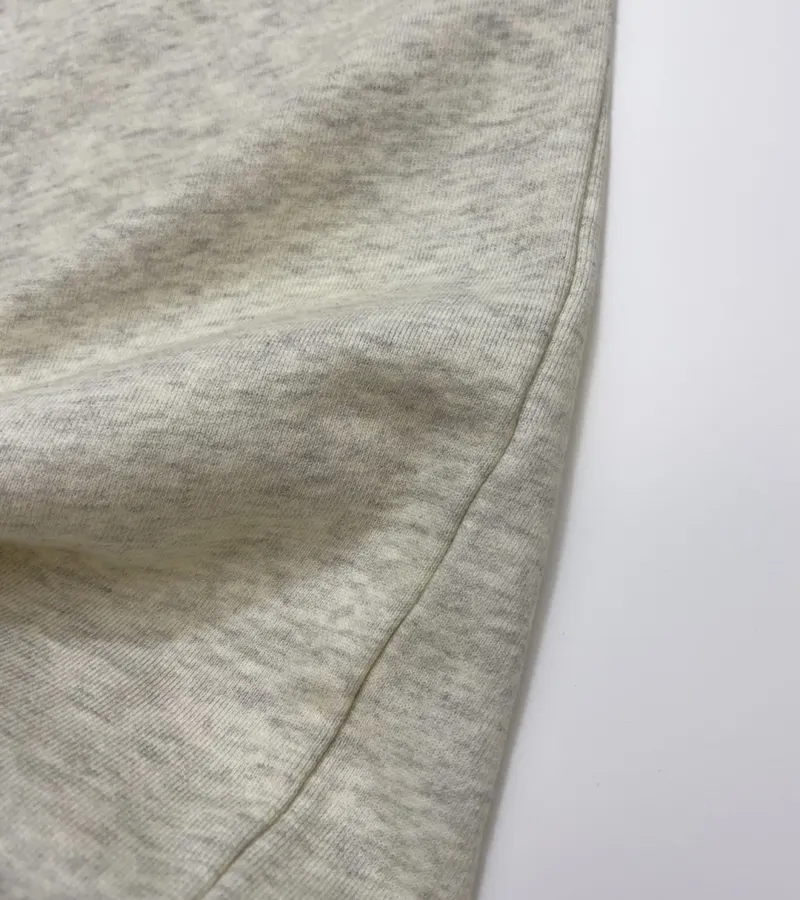 Light Grey Elastic-Waist Straight-Leg Trousers in Light Grey, product view 11