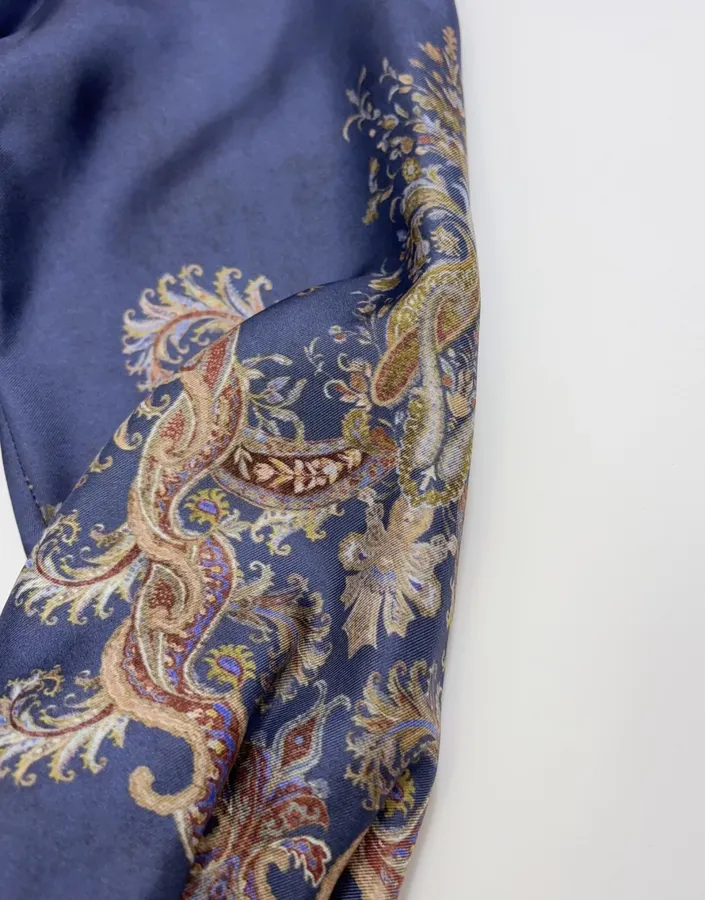 Zimmermann Indigo silk printed shirt in As Shown, product view 07