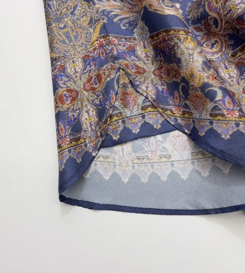Zimmermann Indigo silk printed shirt in As Shown, product view 09