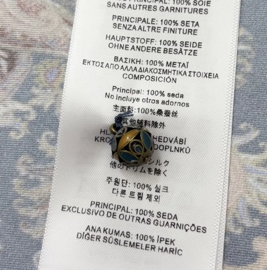 Zimmermann Indigo silk printed shirt in As Shown, product view 16