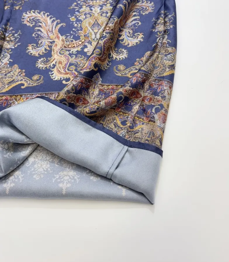 Zimmermann Indigo silk printed casual trousers in As Shown, product view 13