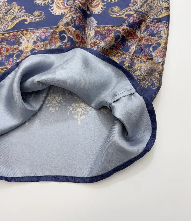 Zimmermann Indigo silk printed casual trousers in As Shown, product view 14