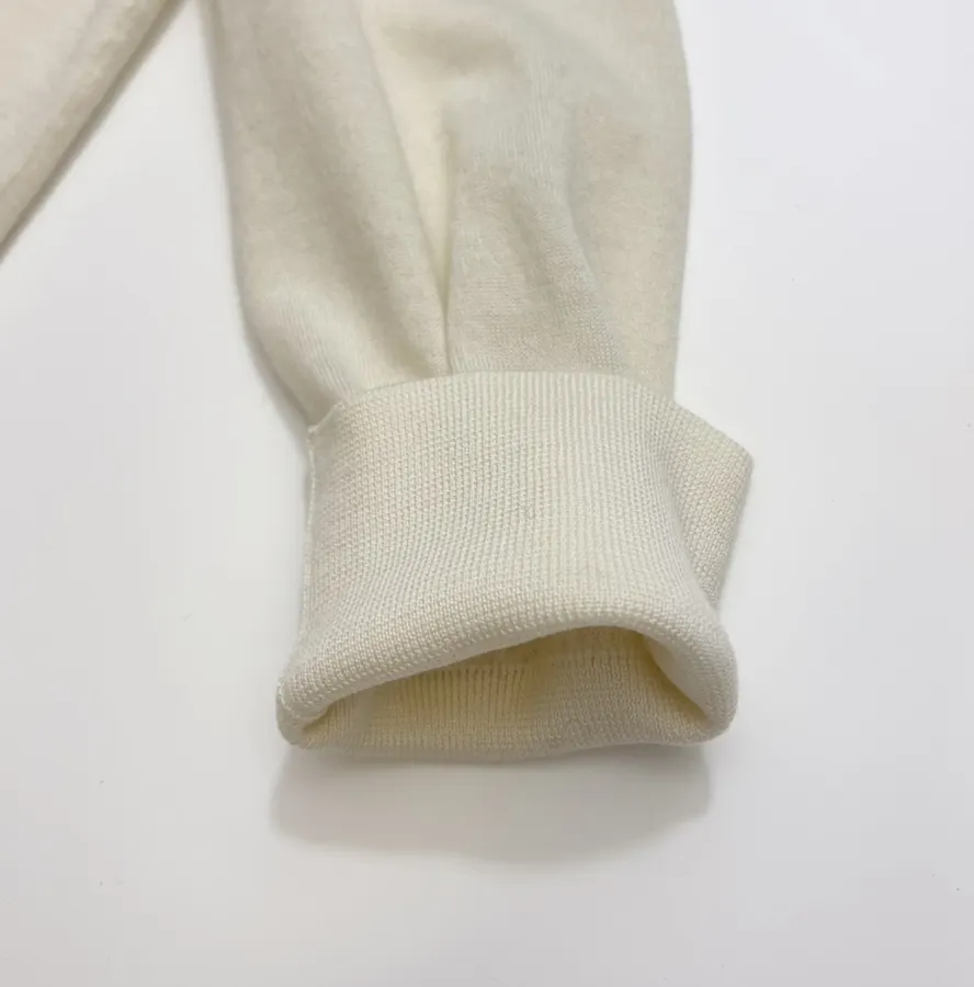 18-gauge cashmere polo top with 3/4 sleeves and collar in As Shown, product view 08