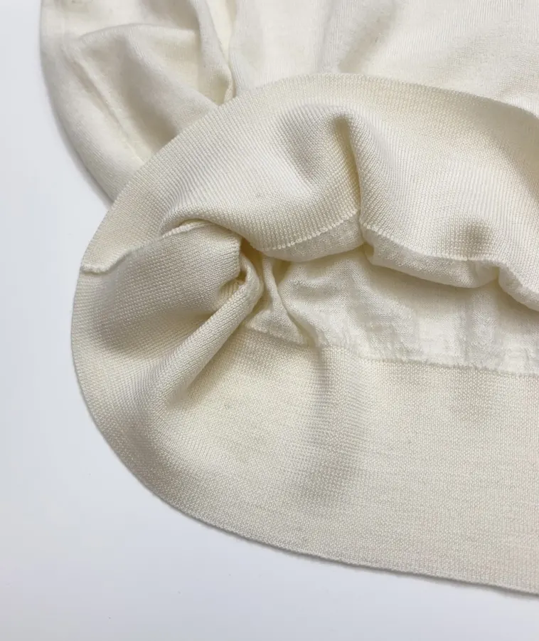 18-gauge cashmere polo top with 3/4 sleeves and collar in As Shown, product view 11