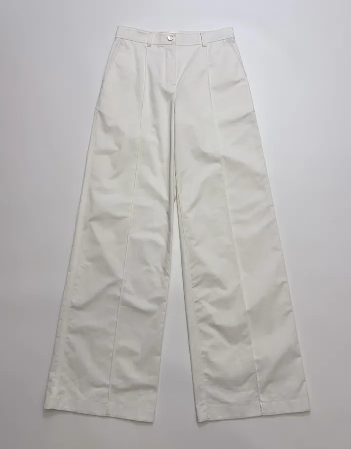 Hermès Ivory Straight-Leg Trousers in Ivory, product view