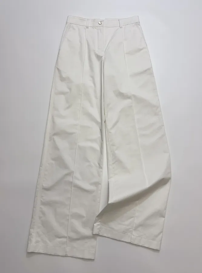 Hermès Ivory Straight-Leg Trousers in Ivory, product view 03