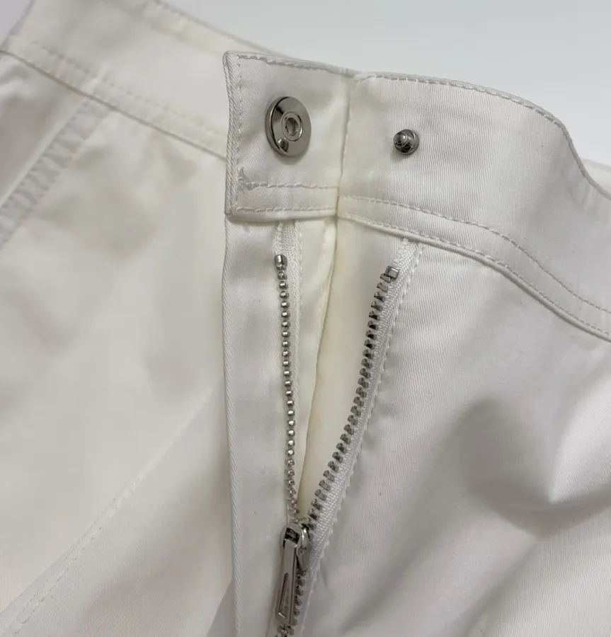 Hermès Ivory Straight-Leg Trousers in Ivory, product view 07