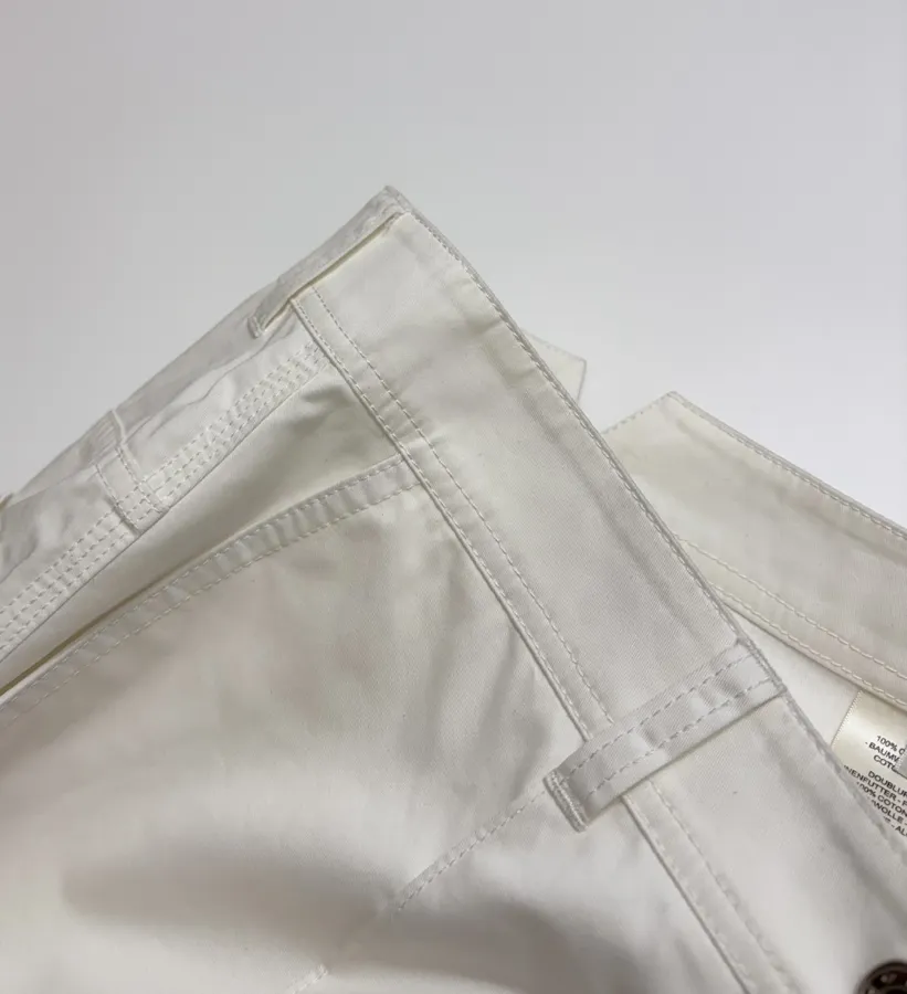 Hermès Ivory Straight-Leg Trousers in Ivory, product view 08