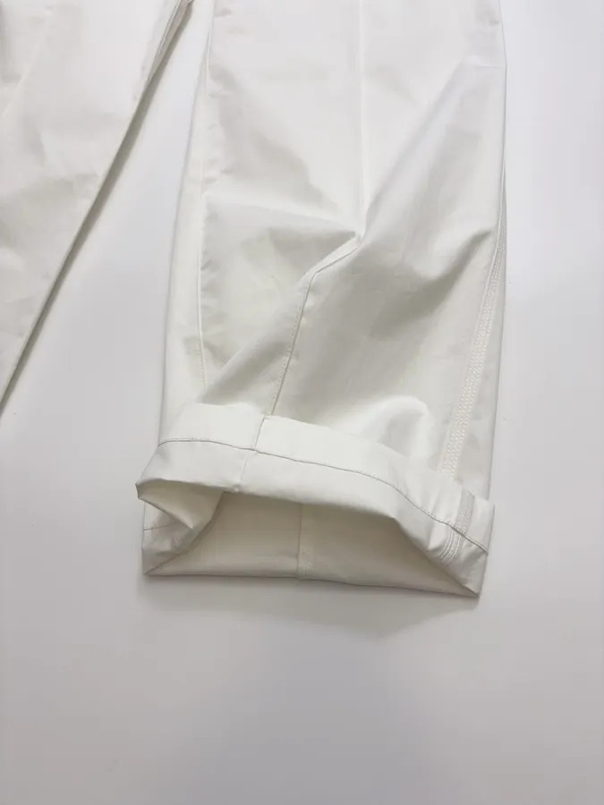 Hermès Ivory Straight-Leg Trousers in Ivory, product view 13