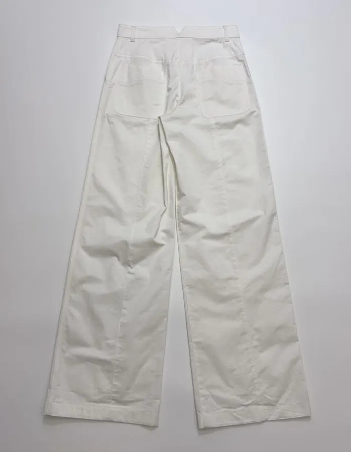 Hermès Ivory Straight-Leg Trousers in Ivory, product view 15