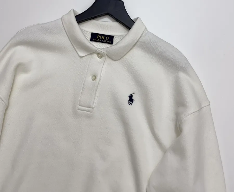 Polo Ralph Lauren 米白色翻领套头卫衣，象牙白，商品图 2