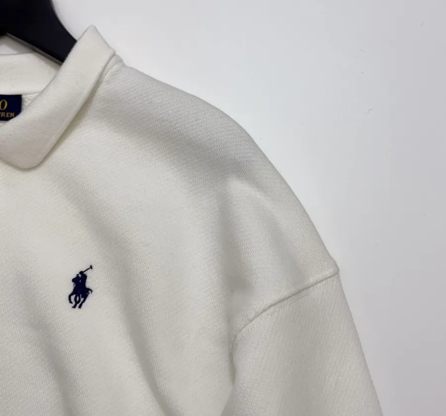 Polo Ralph Lauren 米白色翻领套头卫衣，象牙白，商品图 3