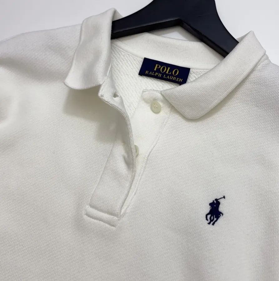 Polo Ralph Lauren 米白色翻领套头卫衣，象牙白，商品图 5