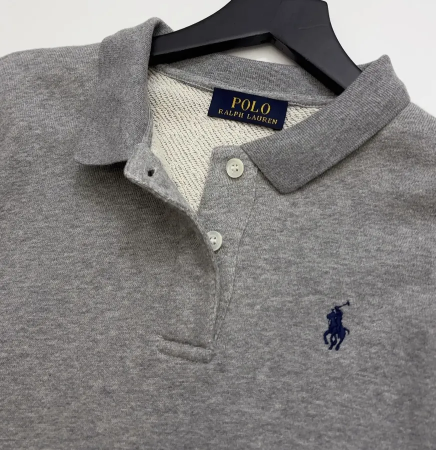 Polo Ralph Lauren 灰色翻领套头卫衣，Heather Grey，商品图 4