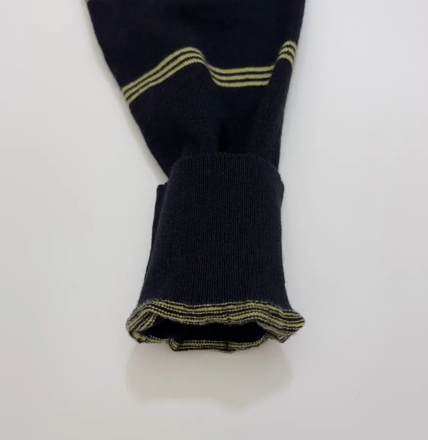 Dries Van Noten 复古 横条纹长袖针织衫 气质大翻领薄款羊毛 Polo 衫，As Shown，商品图 6