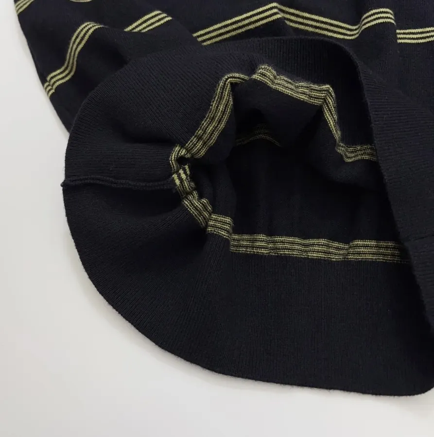 Dries Van Noten 复古 横条纹长袖针织衫 气质大翻领薄款羊毛 Polo 衫，As Shown，商品图 9