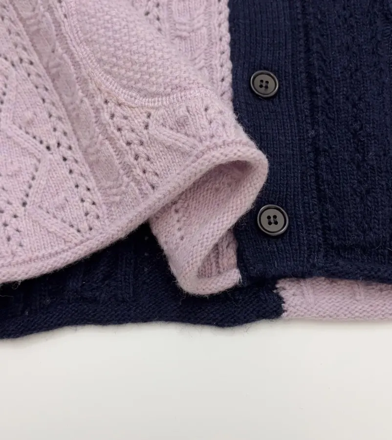 Japanese-Style Shetland Wool-Panelled Knit Vest, Casual Everyday Wear in As Shown, product view 07
