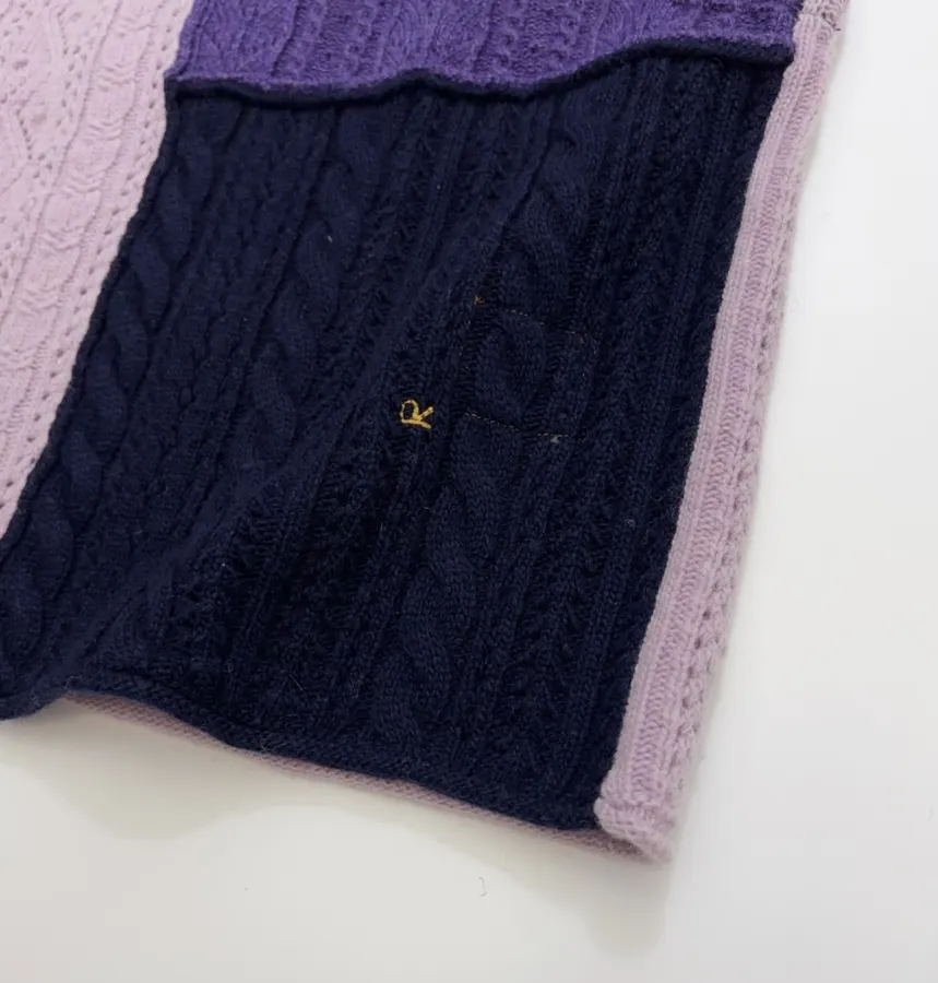 Japanese-Style Shetland Wool-Panelled Knit Vest, Casual Everyday Wear in As Shown, product view 13
