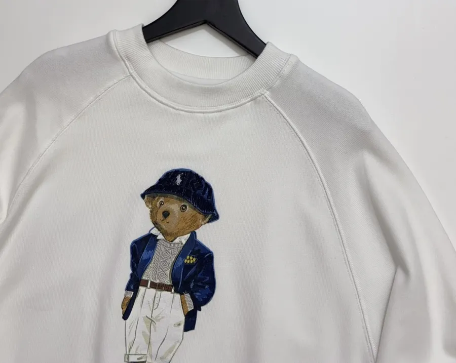 Polo Ralph Lauren 米白色Polo Bear圆领卫衣，象牙白，商品图 2