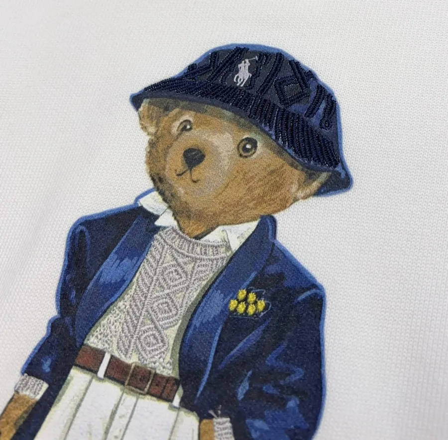 Polo Ralph Lauren 米白色Polo Bear圆领卫衣，象牙白，商品图 5