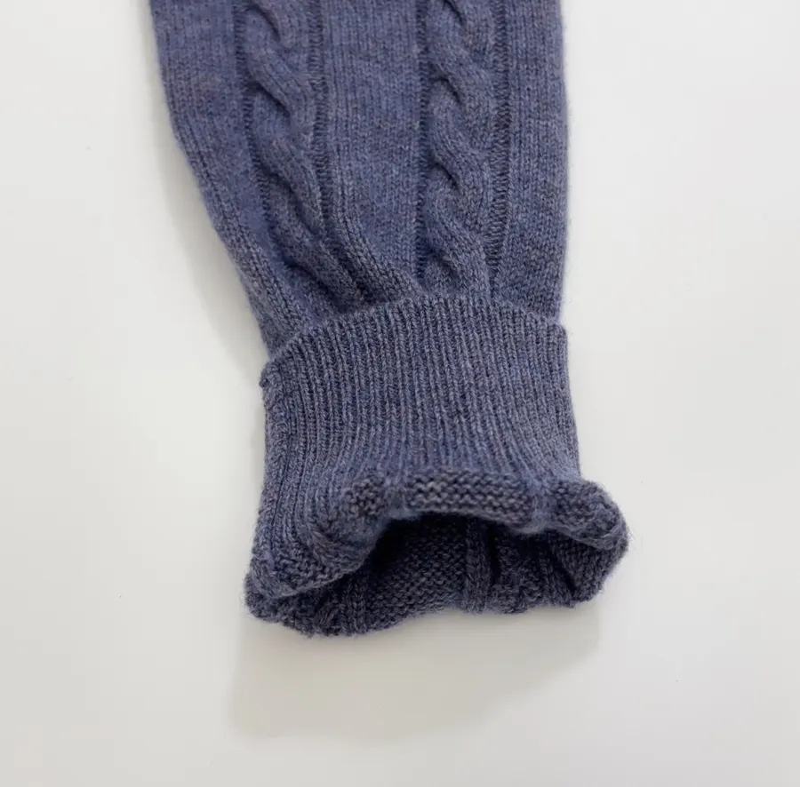 Loro Piana Blue Cable-Knit Crew-Neck Sweater in Blue, product view 07