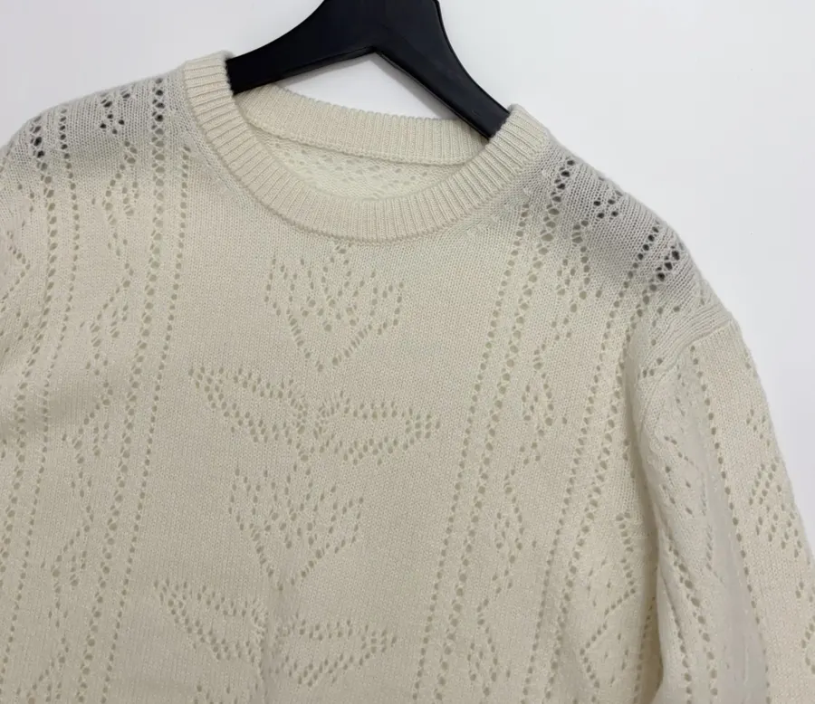Zadig & Voltaire Openwork round-neck long-sleeve knit sweater in As Shown, product view 02