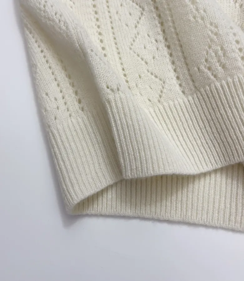 Zadig & Voltaire Openwork round-neck long-sleeve knit sweater in As Shown, product view 08