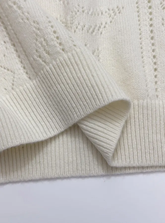 Zadig & Voltaire Openwork round-neck long-sleeve knit sweater in As Shown, product view 09
