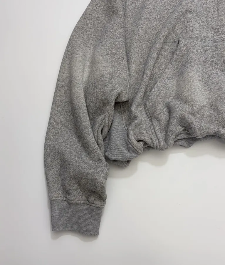 R13 Gray balloon-sleeve crewneck cardigan in Gray, product view 10