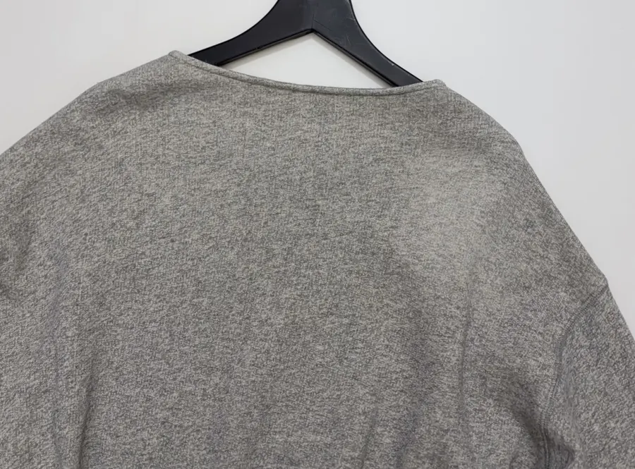 R13 Gray balloon-sleeve crewneck cardigan in Gray, product view 17