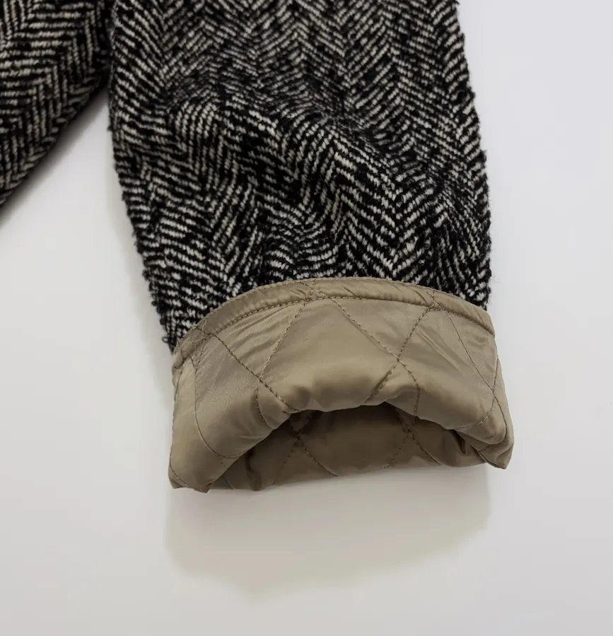 Jil Sander 复古肌理感宽松阔版圆领中长款夹棉外套，As Shown，商品图 13
