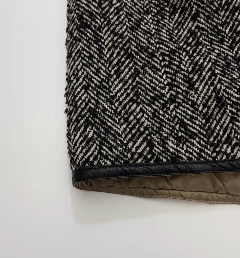 Jil Sander 复古肌理感宽松阔版圆领中长款夹棉外套，As Shown，商品图 15