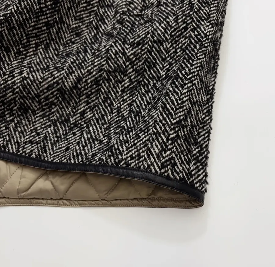 Jil Sander 复古肌理感宽松阔版圆领中长款夹棉外套，As Shown，商品图 19