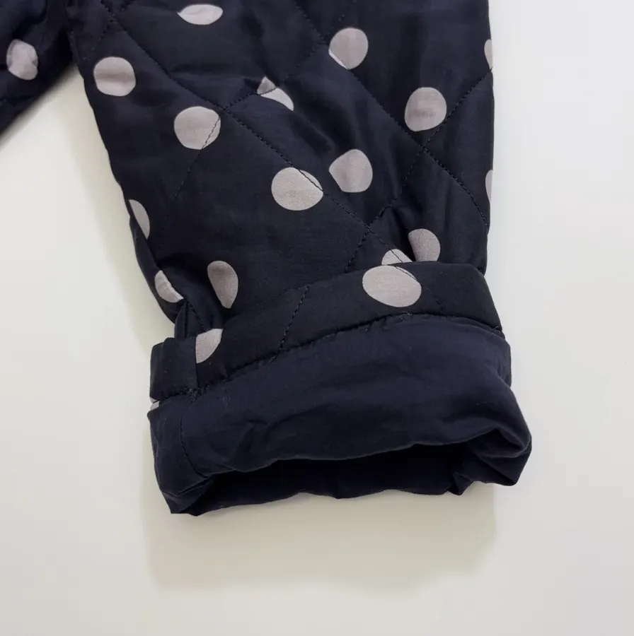 Small-batch polka-dot double-breasted cotton jacket, quilted relaxed blazer in As Shown, product view 08