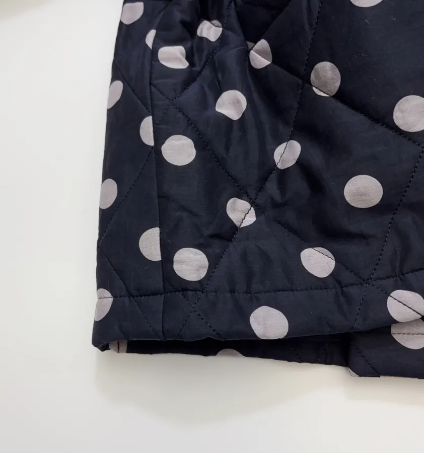 Small-batch polka-dot double-breasted cotton jacket, quilted relaxed blazer in As Shown, product view 10