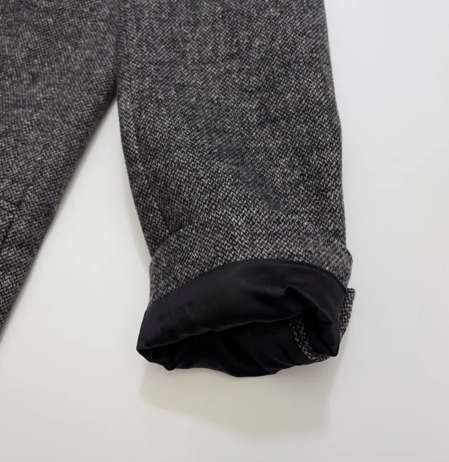 Charcoal Double-Breasted Wool Blazer in Charcoal, product view 07