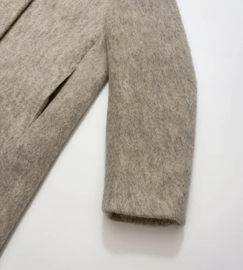 Independent Oversized Lapel Wool-Blend Tweed Coat in As Shown, product view 08
